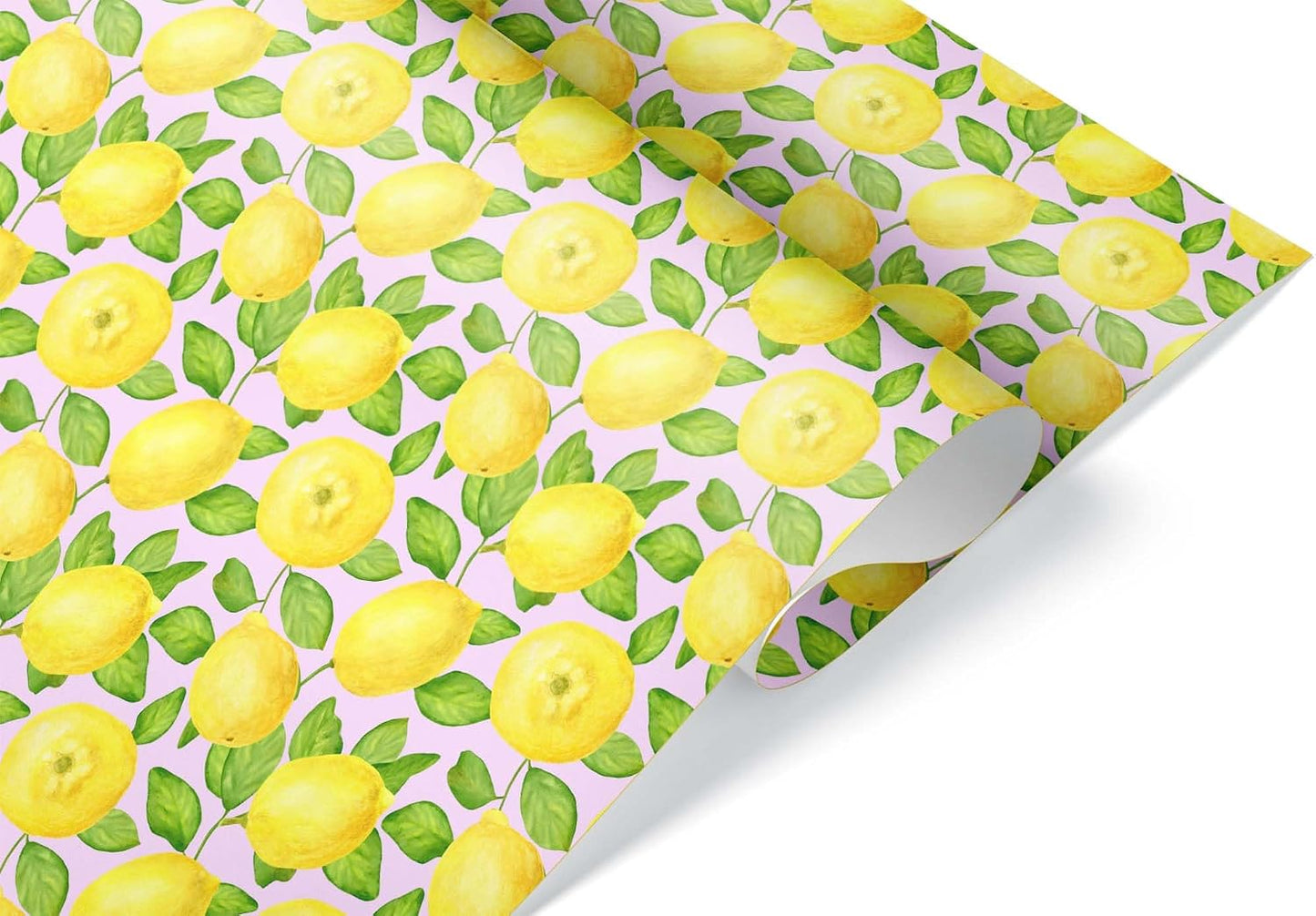 Cute Lemon Tree Thick Wrapping Paper, Lemonade Harvest Fruit Gift Wrap, Summer Citrus Theme Decor, For Foodie Gardner (Yellow, 6 foot x 30 inch roll)