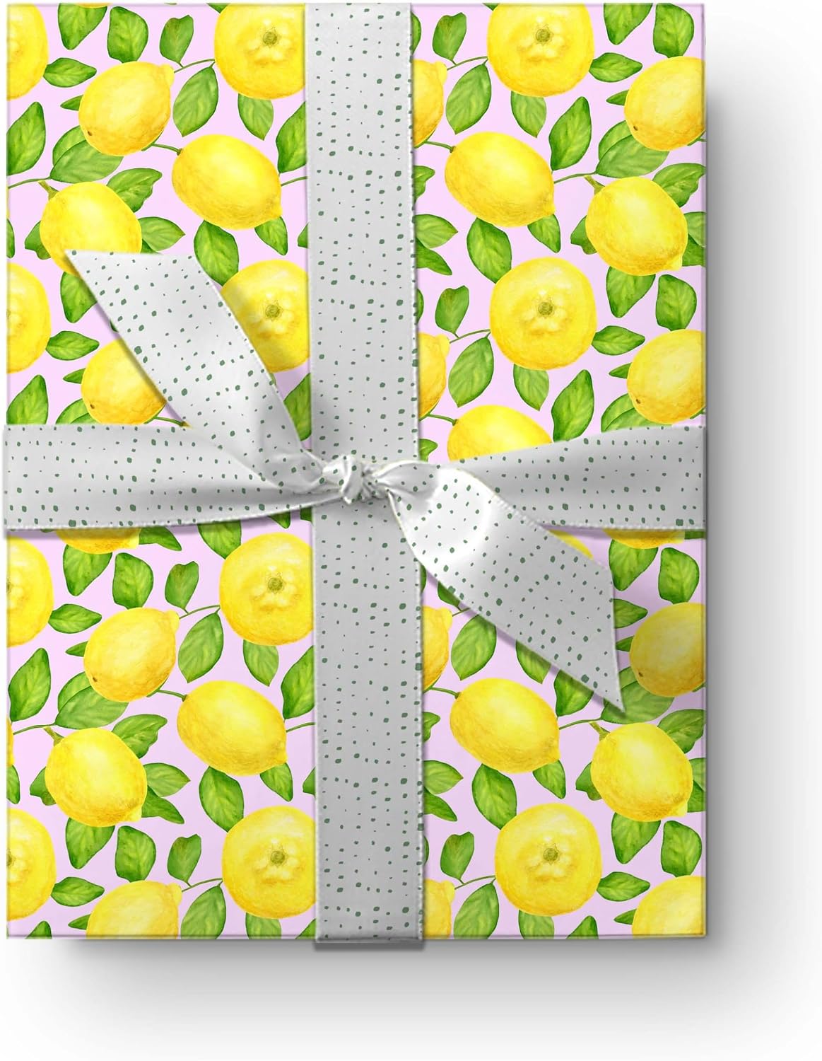 Cute Lemon Tree Thick Wrapping Paper, Lemonade Harvest Fruit Gift Wrap, Summer Citrus Theme Decor, For Foodie Gardner (Yellow, 6 foot x 30 inch roll)