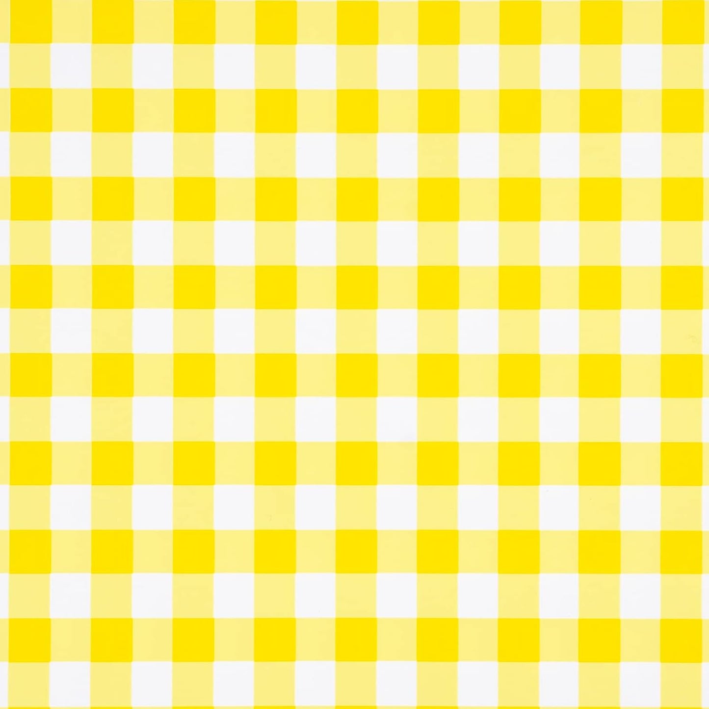 Reversible Wrapping Paper - Mini Roll - 17 Inch X 33 Feet - Yellow and White Plaid Design for Birthday, Holiday, Wedding, Baby Shower