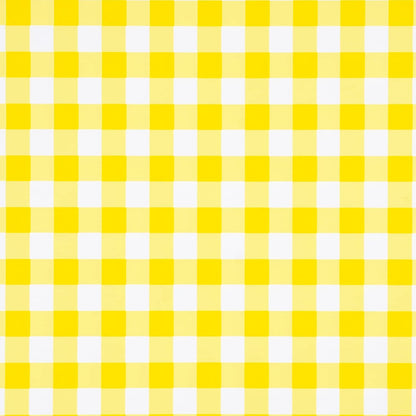 Reversible Wrapping Paper - Mini Roll - 17 Inch X 33 Feet - Yellow and White Plaid Design for Birthday, Holiday, Wedding, Baby Shower