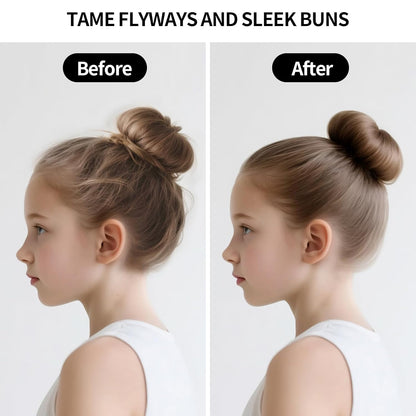Hair Wax Stick & Slick Back Brush | Tames Flyaways, Frizz, Sleek Ponytails, Buns | Pomade/Balm/Gel Stick for Women, Styling Accessories for Girls