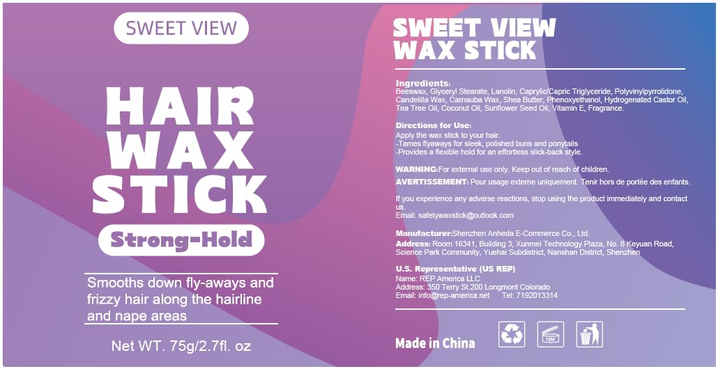 Hair Wax Stick & Slick Back Brush | Tames Flyaways, Frizz, Sleek Ponytails, Buns | Pomade/Balm/Gel Stick for Women, Styling Accessories for Girls