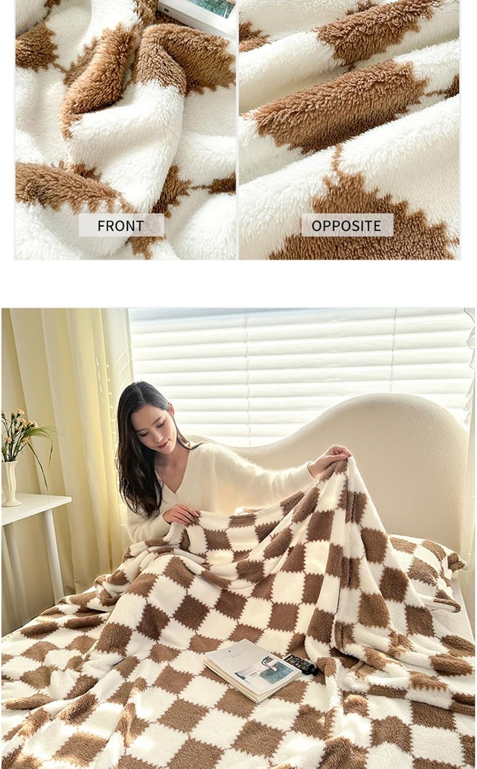 Faux Fur Throw Blanket for Couch, Fleece Flannel Blanket, Lightweight & Soft Blanket for Bed, Couch or Travel, Plush Fleece Warm Cozy Sofa Bed Throw(Yellow,120x200cm(47x79inch))