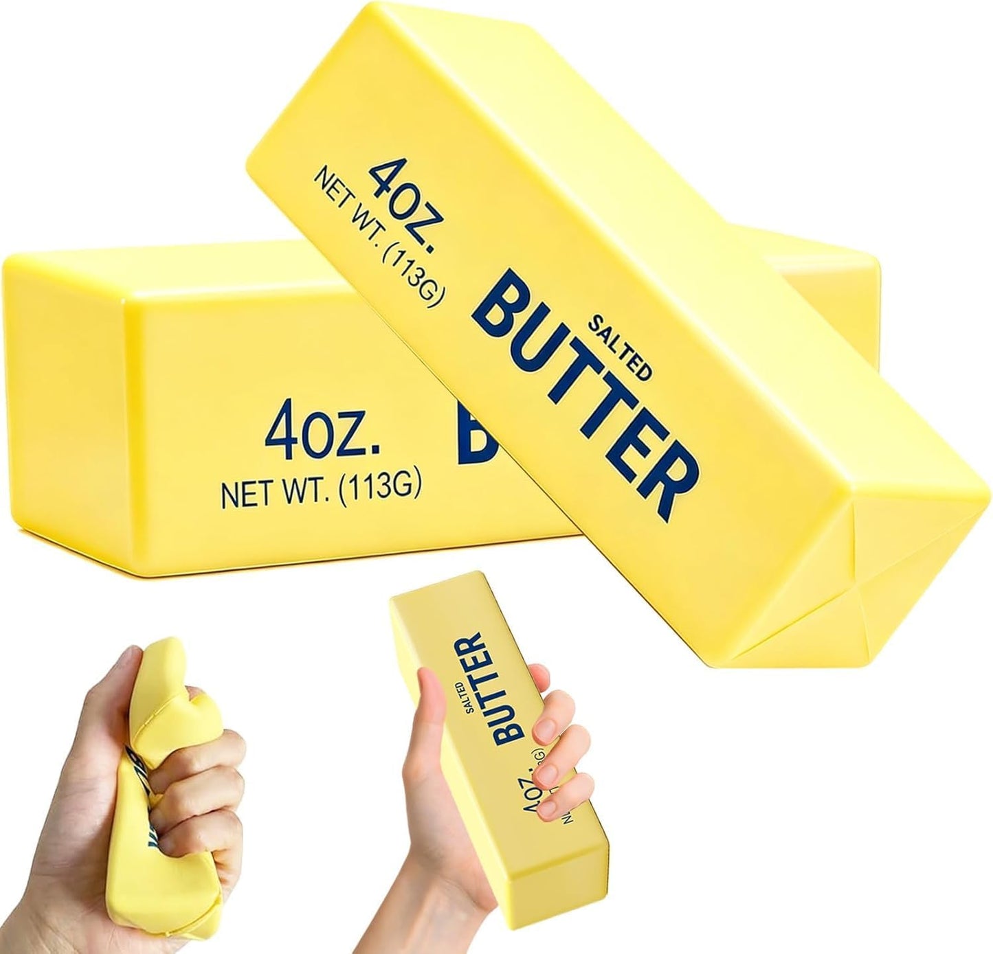 Slow Rising Squishy，Taba Squishy, Stress Balls，Party Favor Gift (Butter stick-2pcs)-0519 (Yellow-2pcs)
