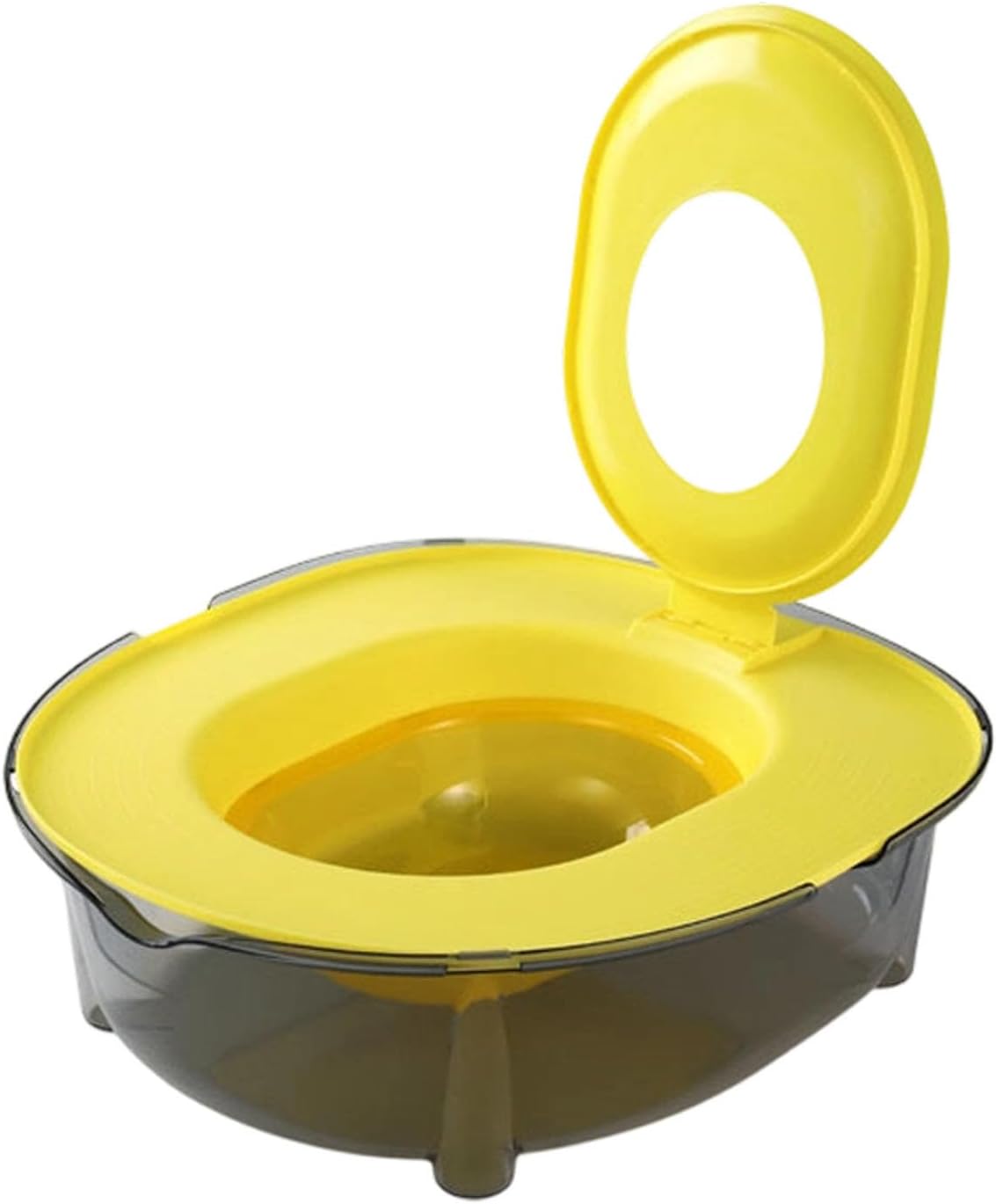 Cat Toilet Trainer Kit, Portable Cat Litter Box, Flushable Design for Small and Medium Pets, Anti-Splash Easy Clean for Home Apartment Travel, Yellow
