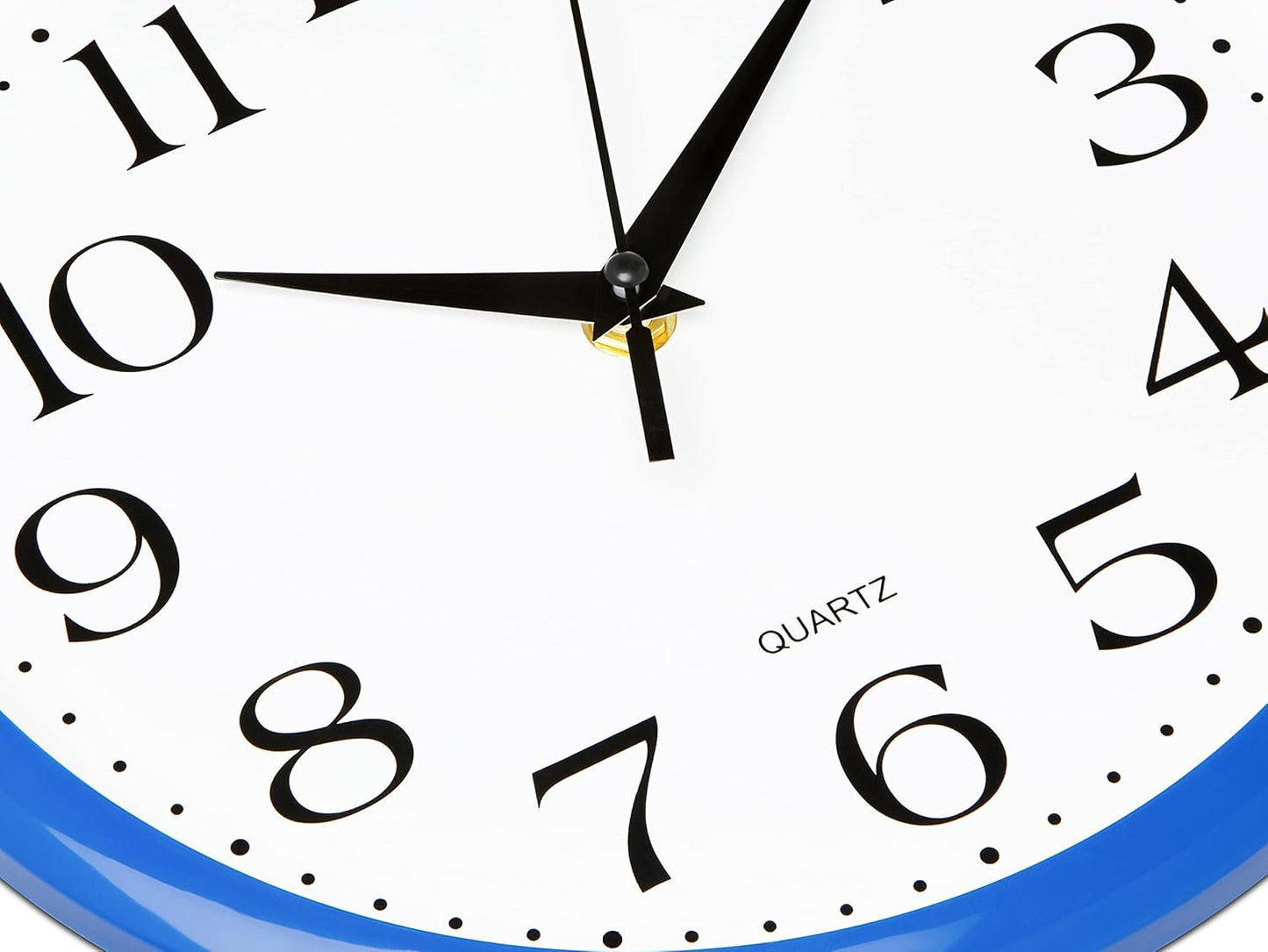 Yellow Wall Clock 10 inch Silent Non Ticking Battery Operated Quartz Easy to Read Round Classroom Home Decor for Kids Playroom Baby Room Nursery Fun