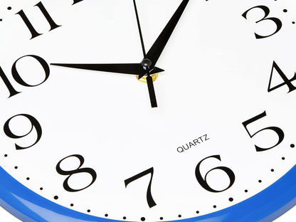 Yellow Wall Clock 10 inch Silent Non Ticking Battery Operated Quartz Easy to Read Round Classroom Home Decor for Kids Playroom Baby Room Nursery Fun