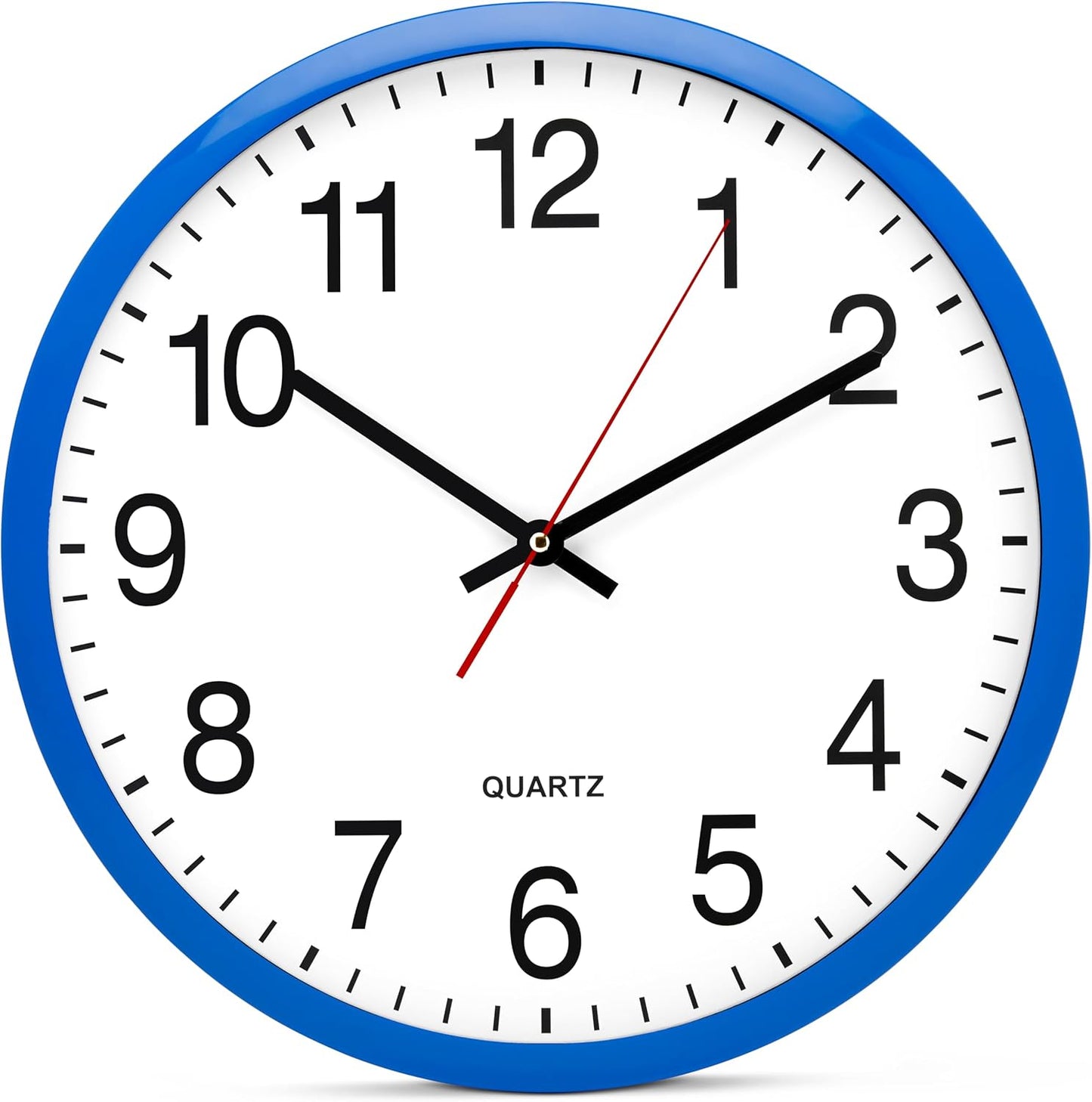 Yellow Wall Clock 10 inch Silent Non Ticking Battery Operated Quartz Easy to Read Round Classroom Home Decor for Kids Playroom Baby Room Nursery Fun