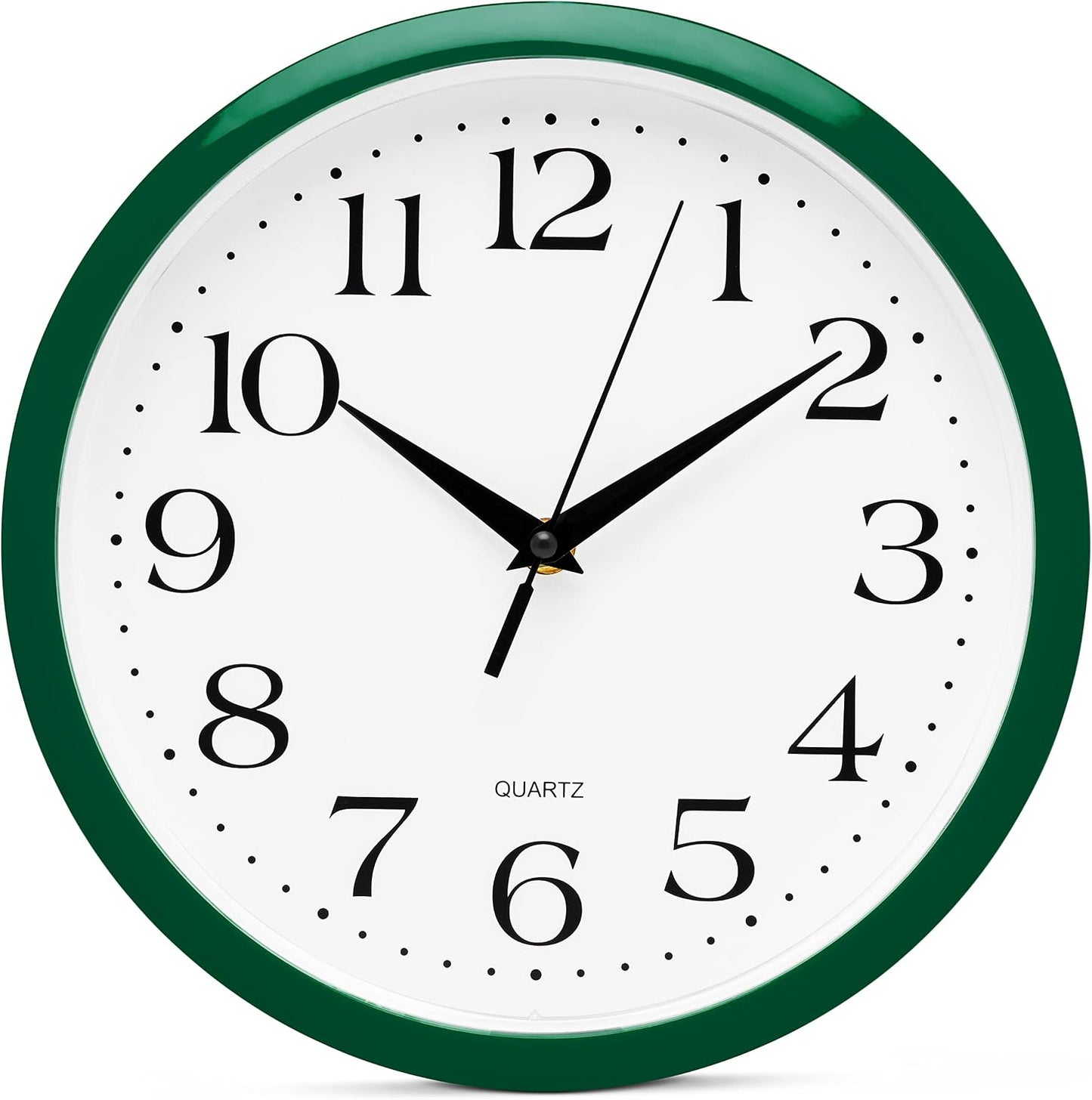 Yellow Wall Clock 10 inch Silent Non Ticking Battery Operated Quartz Easy to Read Round Classroom Home Decor for Kids Playroom Baby Room Nursery Fun