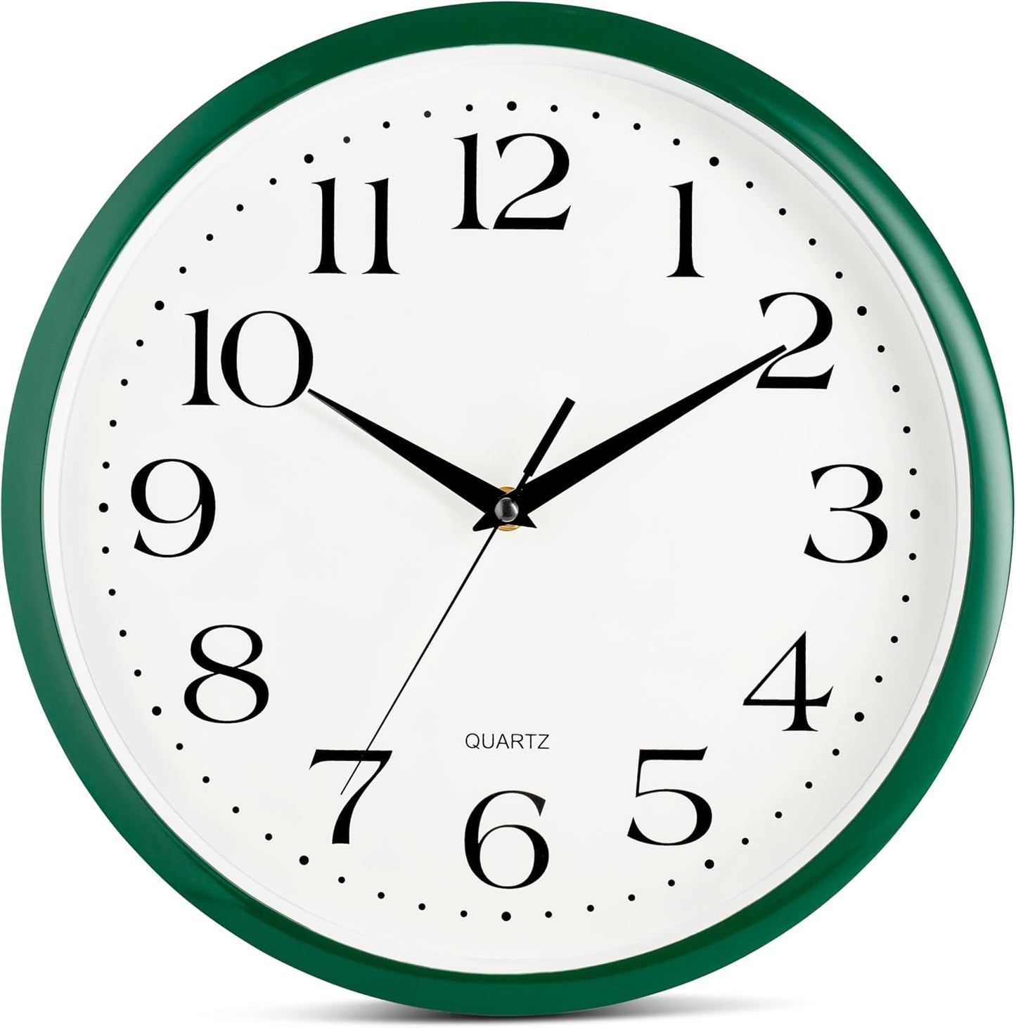 Yellow Wall Clock 10 inch Silent Non Ticking Battery Operated Quartz Easy to Read Round Classroom Home Decor for Kids Playroom Baby Room Nursery Fun
