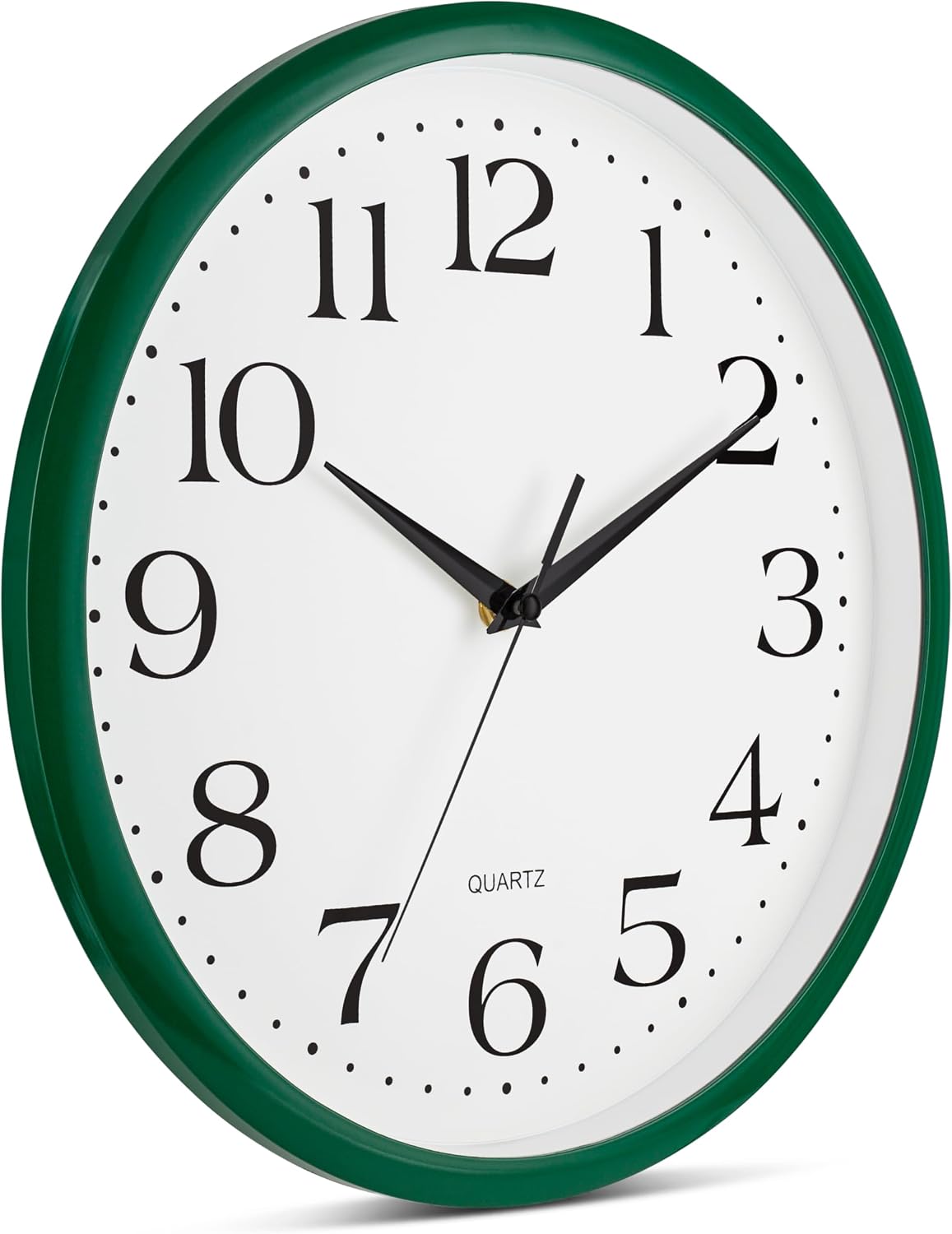 Yellow Wall Clock 10 inch Silent Non Ticking Battery Operated Quartz Easy to Read Round Classroom Home Decor for Kids Playroom Baby Room Nursery Fun
