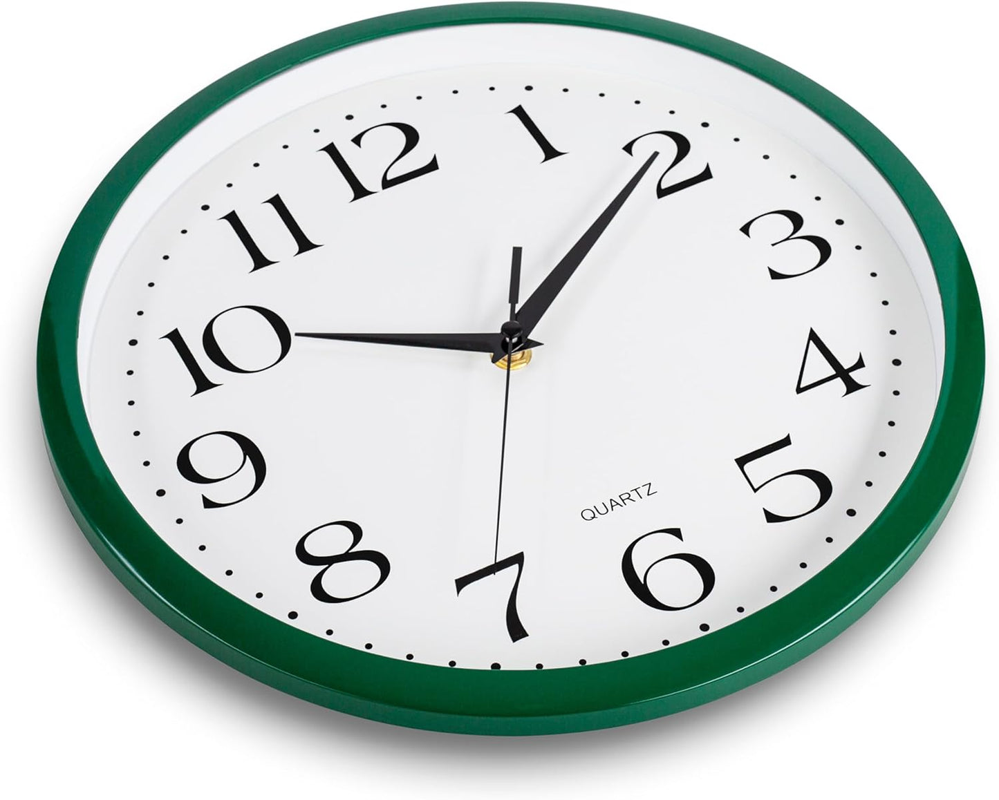 Yellow Wall Clock 10 inch Silent Non Ticking Battery Operated Quartz Easy to Read Round Classroom Home Decor for Kids Playroom Baby Room Nursery Fun