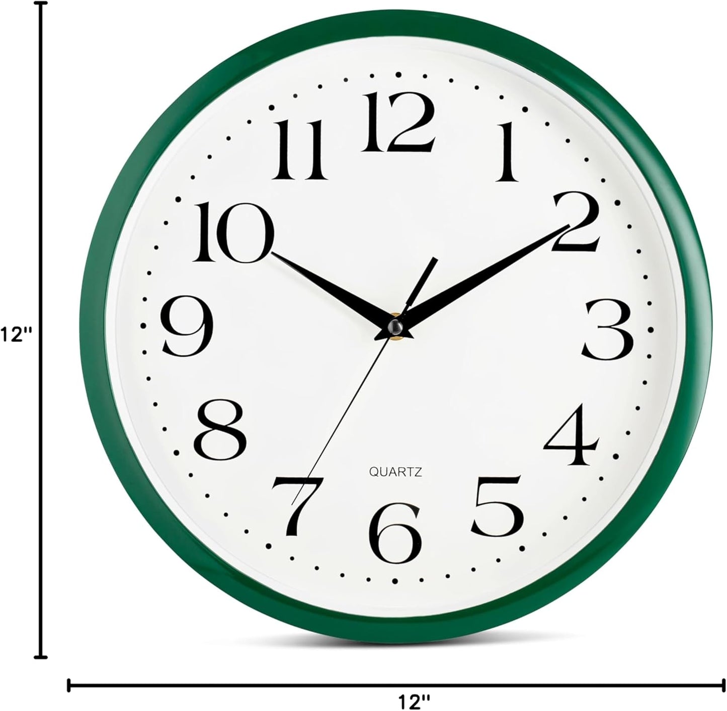 Yellow Wall Clock 10 inch Silent Non Ticking Battery Operated Quartz Easy to Read Round Classroom Home Decor for Kids Playroom Baby Room Nursery Fun