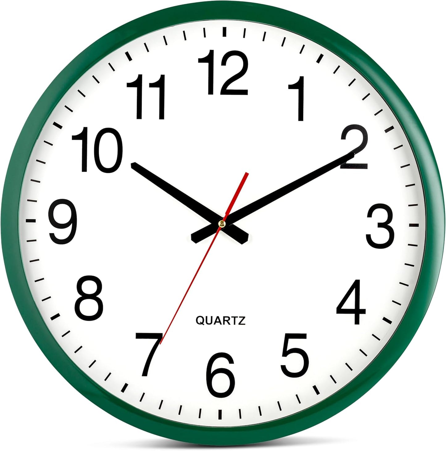 Yellow Wall Clock 10 inch Silent Non Ticking Battery Operated Quartz Easy to Read Round Classroom Home Decor for Kids Playroom Baby Room Nursery Fun