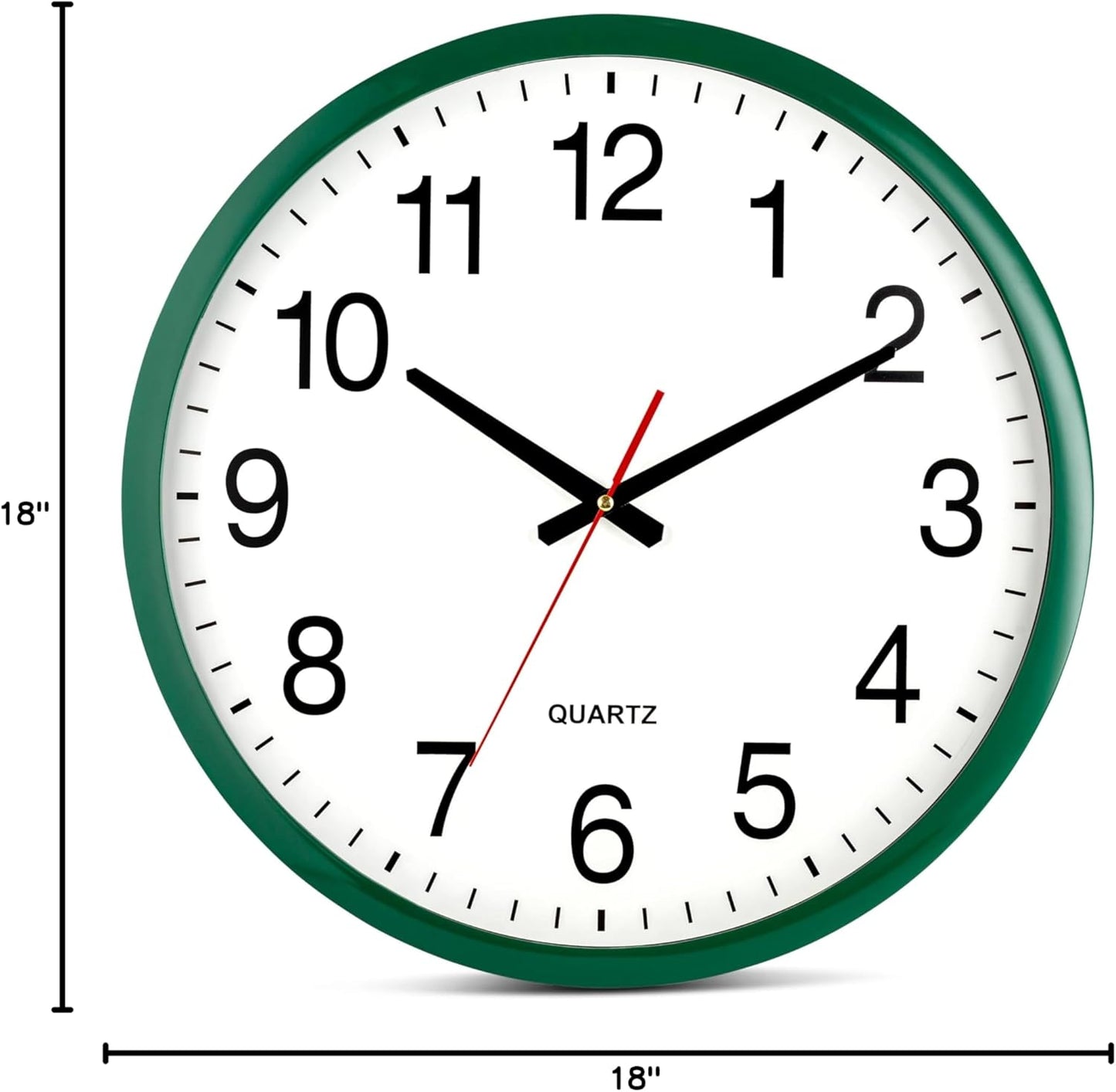Yellow Wall Clock 10 inch Silent Non Ticking Battery Operated Quartz Easy to Read Round Classroom Home Decor for Kids Playroom Baby Room Nursery Fun