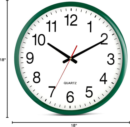 Yellow Wall Clock 10 inch Silent Non Ticking Battery Operated Quartz Easy to Read Round Classroom Home Decor for Kids Playroom Baby Room Nursery Fun