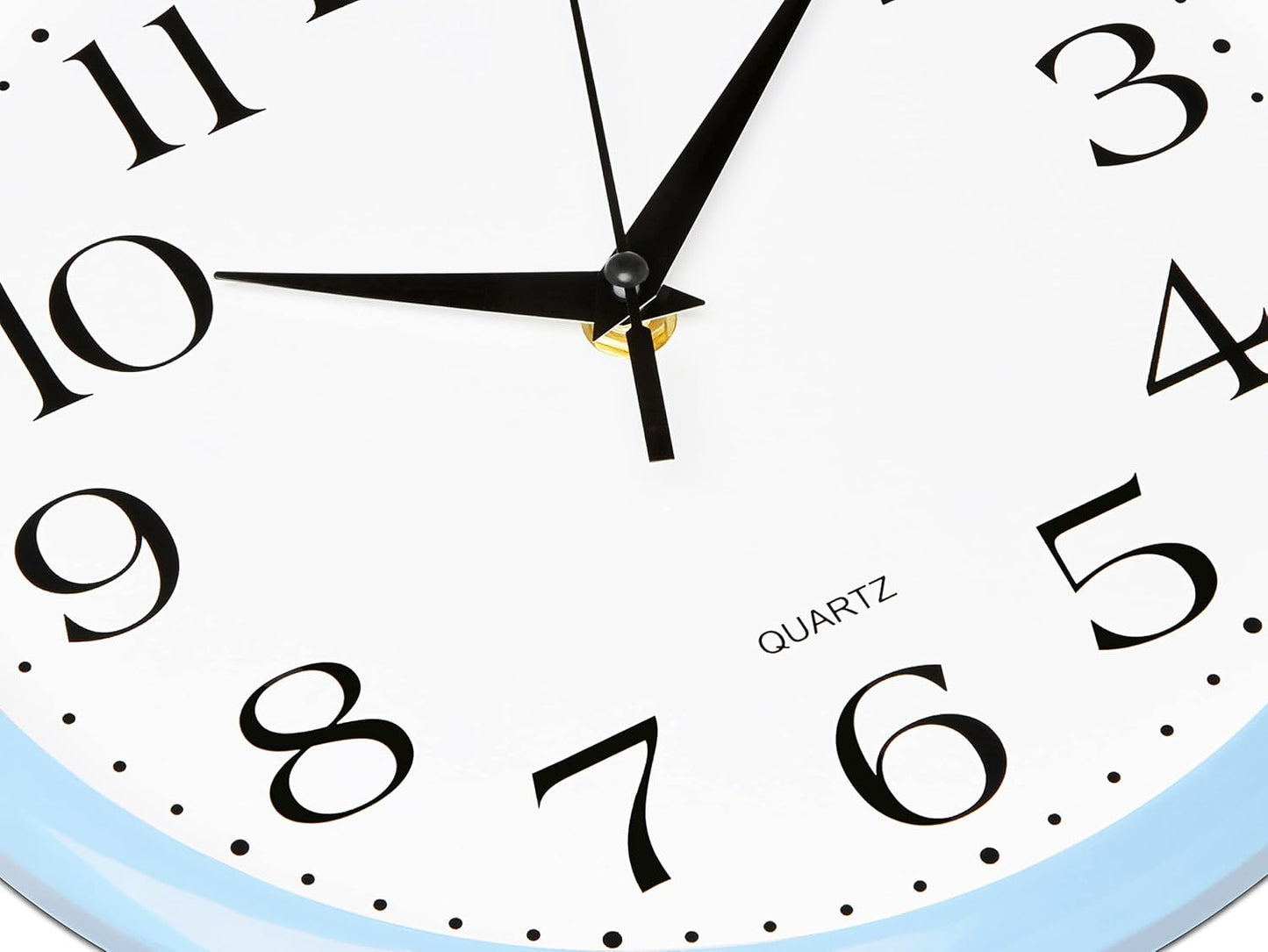 Yellow Wall Clock 10 inch Silent Non Ticking Battery Operated Quartz Easy to Read Round Classroom Home Decor for Kids Playroom Baby Room Nursery Fun