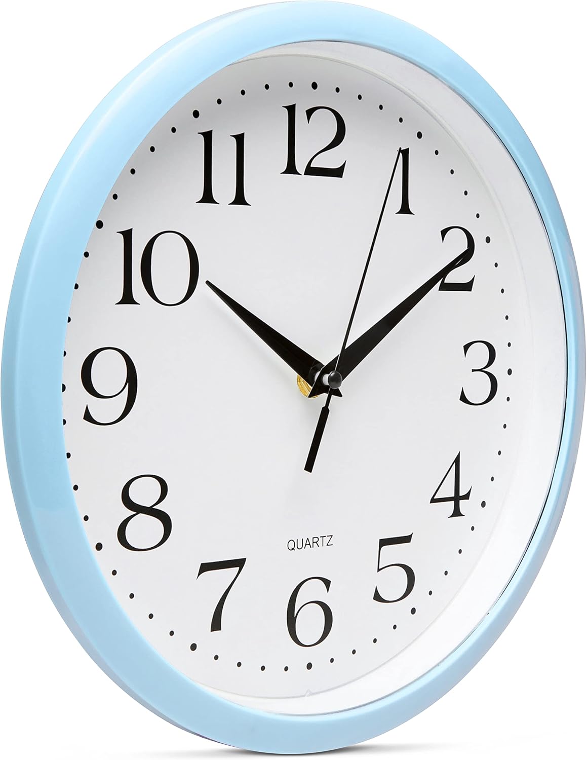 Yellow Wall Clock 10 inch Silent Non Ticking Battery Operated Quartz Easy to Read Round Classroom Home Decor for Kids Playroom Baby Room Nursery Fun