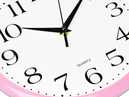 Yellow Wall Clock 10 inch Silent Non Ticking Battery Operated Quartz Easy to Read Round Classroom Home Decor for Kids Playroom Baby Room Nursery Fun