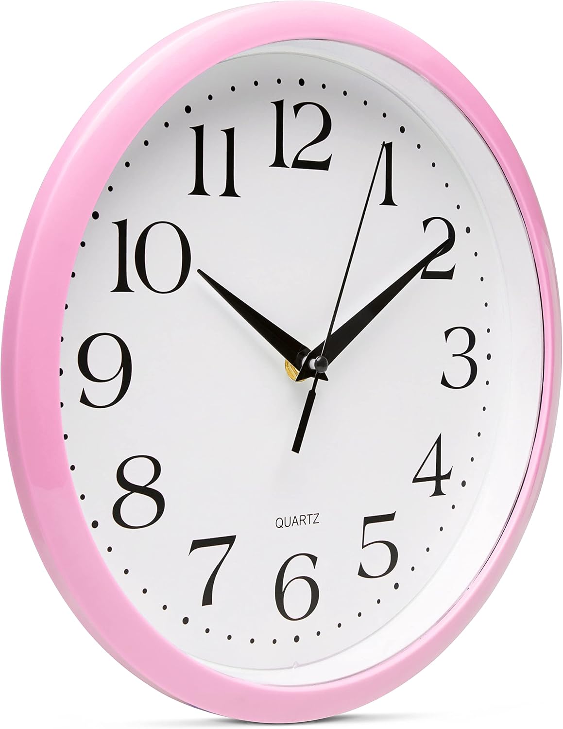 Yellow Wall Clock 10 inch Silent Non Ticking Battery Operated Quartz Easy to Read Round Classroom Home Decor for Kids Playroom Baby Room Nursery Fun