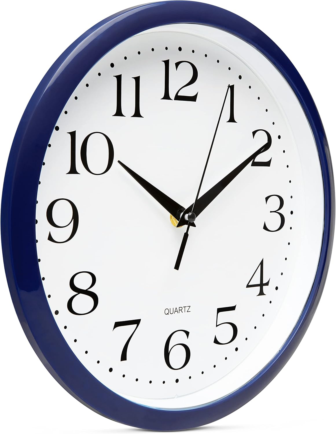 Yellow Wall Clock 10 inch Silent Non Ticking Battery Operated Quartz Easy to Read Round Classroom Home Decor for Kids Playroom Baby Room Nursery Fun
