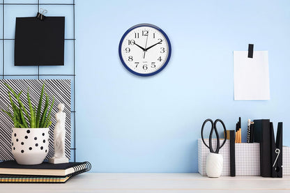 Yellow Wall Clock 10 inch Silent Non Ticking Battery Operated Quartz Easy to Read Round Classroom Home Decor for Kids Playroom Baby Room Nursery Fun