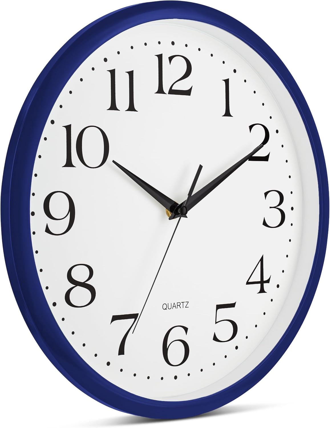 Yellow Wall Clock 10 inch Silent Non Ticking Battery Operated Quartz Easy to Read Round Classroom Home Decor for Kids Playroom Baby Room Nursery Fun