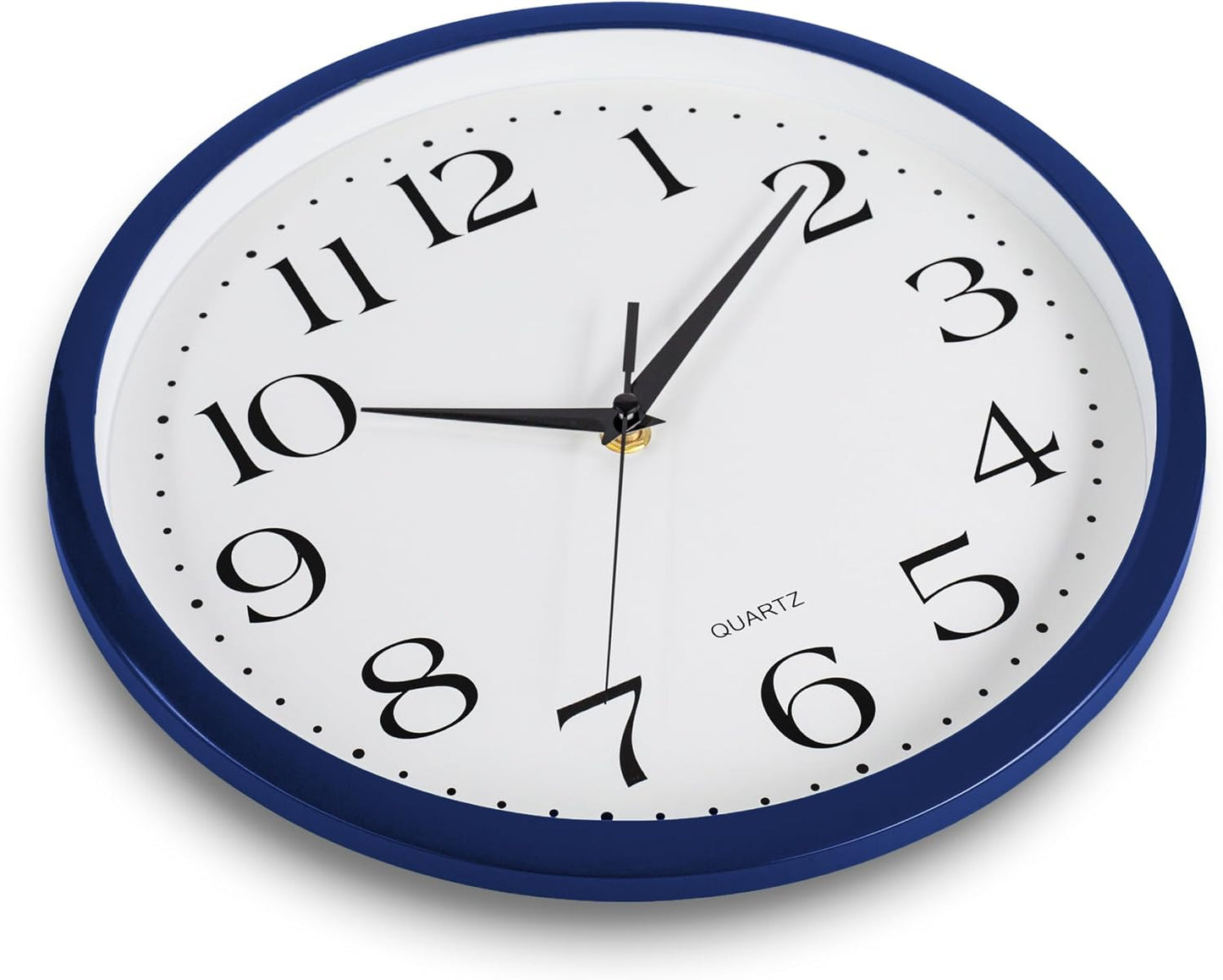 Yellow Wall Clock 10 inch Silent Non Ticking Battery Operated Quartz Easy to Read Round Classroom Home Decor for Kids Playroom Baby Room Nursery Fun