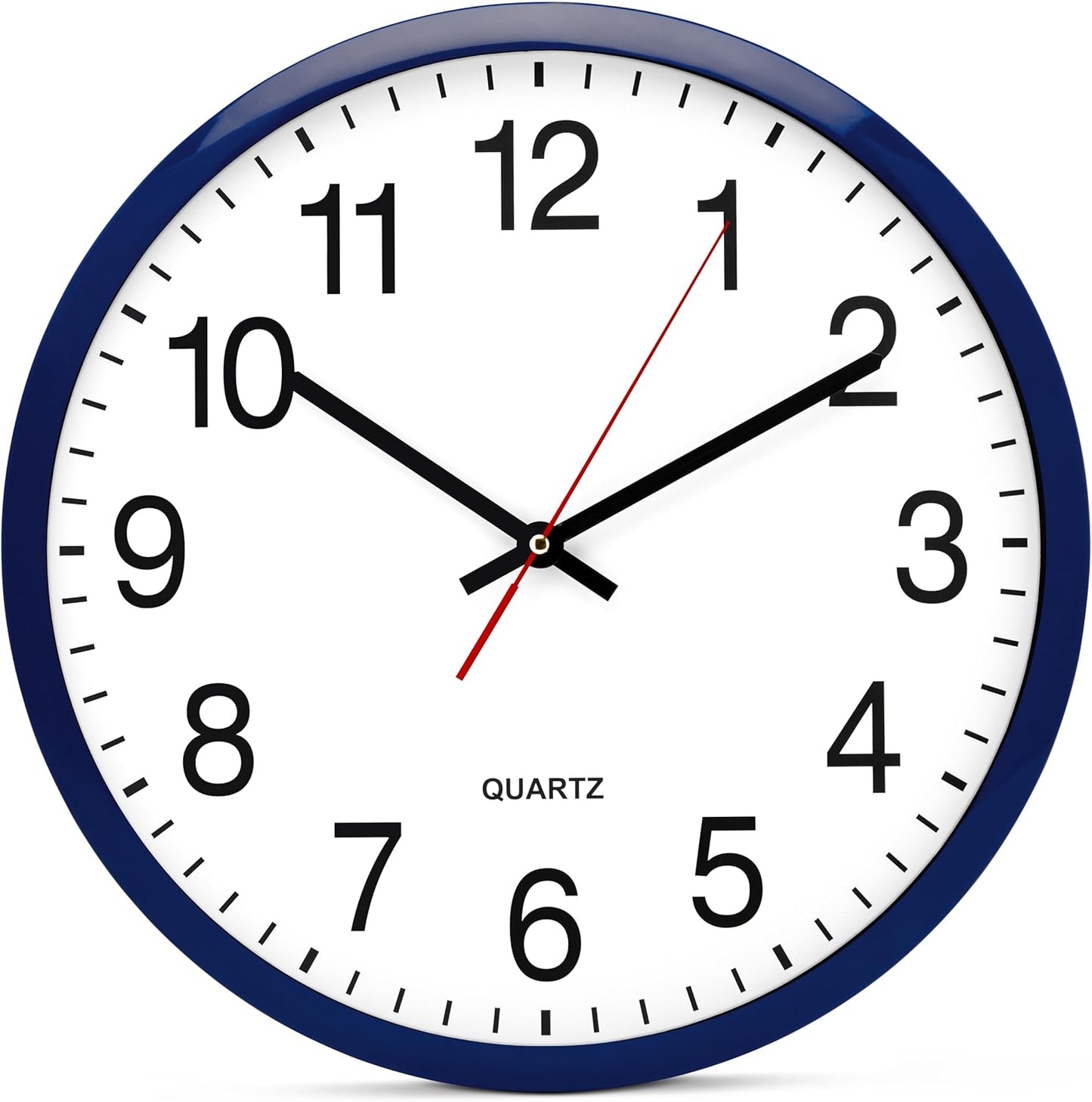 Yellow Wall Clock 10 inch Silent Non Ticking Battery Operated Quartz Easy to Read Round Classroom Home Decor for Kids Playroom Baby Room Nursery Fun