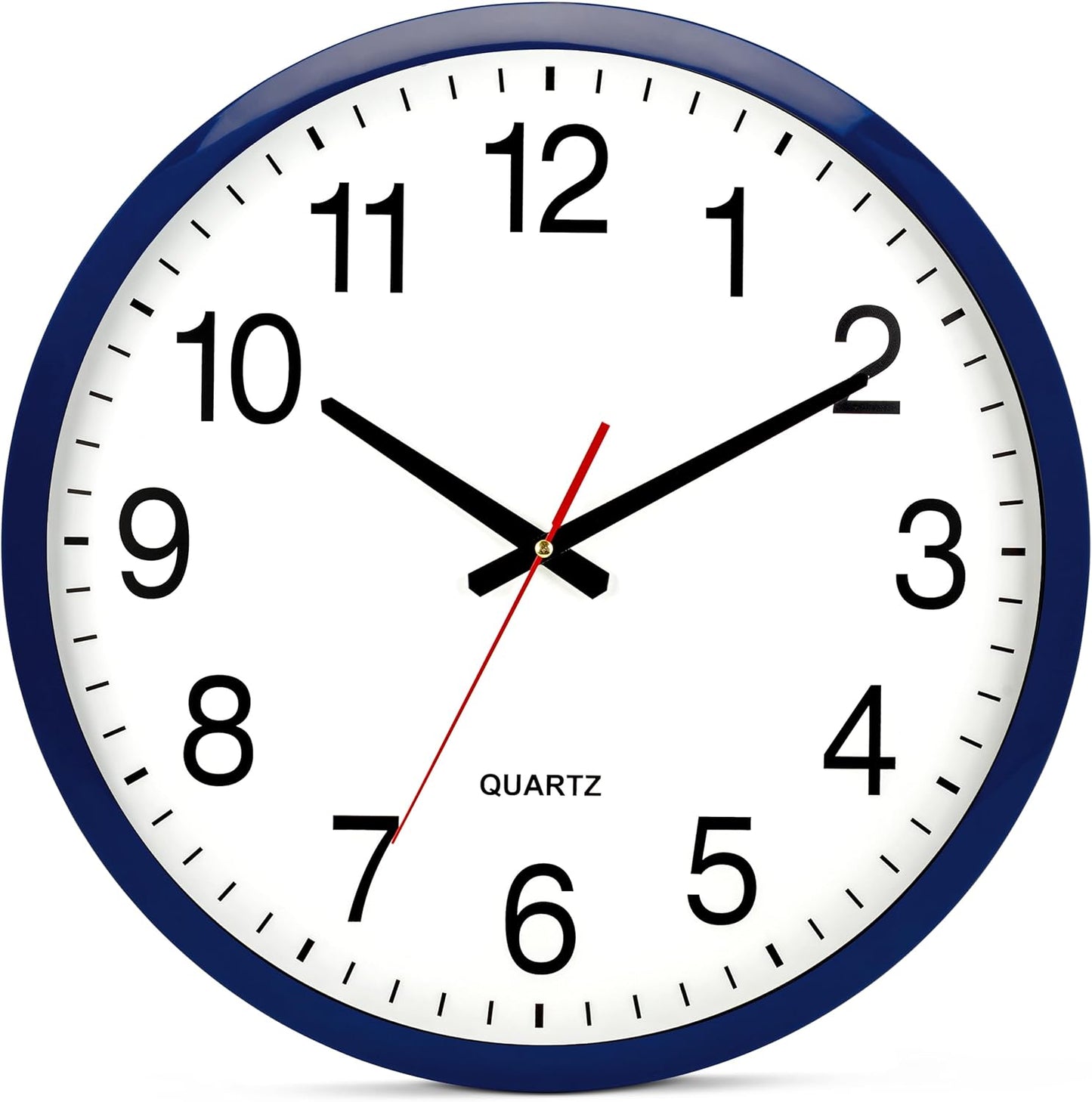 Yellow Wall Clock 10 inch Silent Non Ticking Battery Operated Quartz Easy to Read Round Classroom Home Decor for Kids Playroom Baby Room Nursery Fun