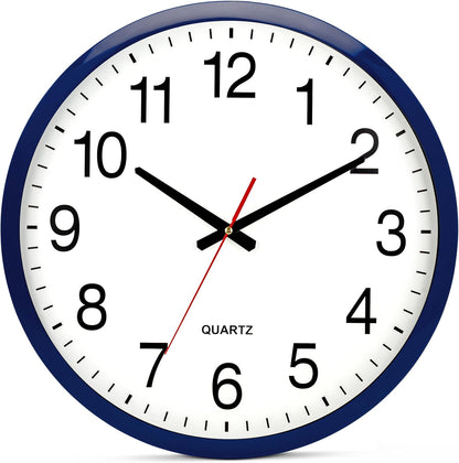 Yellow Wall Clock 10 inch Silent Non Ticking Battery Operated Quartz Easy to Read Round Classroom Home Decor for Kids Playroom Baby Room Nursery Fun