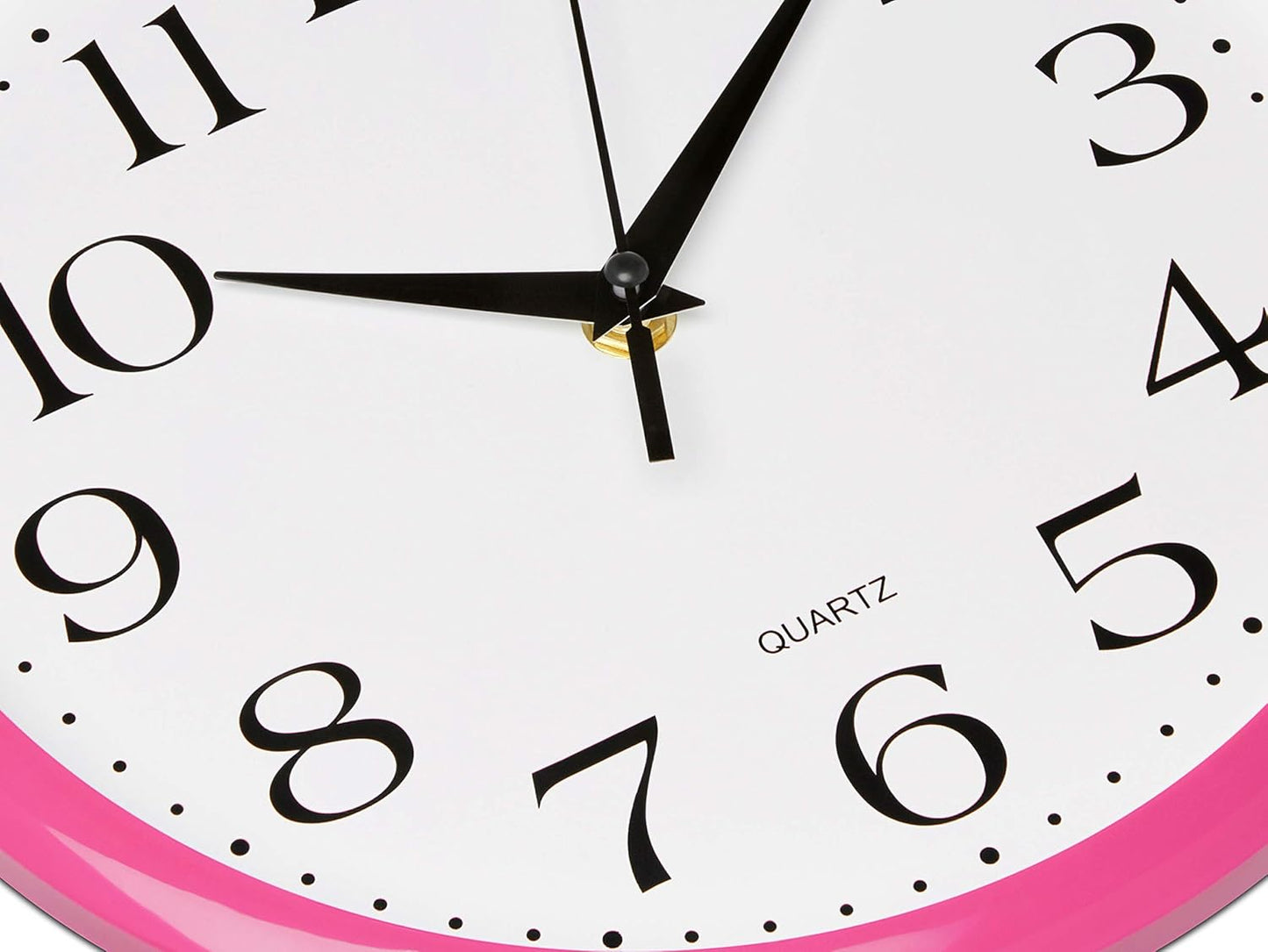 Yellow Wall Clock 10 inch Silent Non Ticking Battery Operated Quartz Easy to Read Round Classroom Home Decor for Kids Playroom Baby Room Nursery Fun