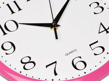 Yellow Wall Clock 10 inch Silent Non Ticking Battery Operated Quartz Easy to Read Round Classroom Home Decor for Kids Playroom Baby Room Nursery Fun