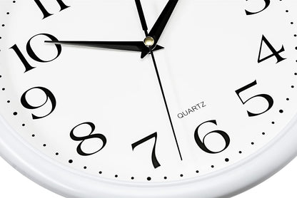 Yellow Wall Clock 10 inch Silent Non Ticking Battery Operated Quartz Easy to Read Round Classroom Home Decor for Kids Playroom Baby Room Nursery Fun