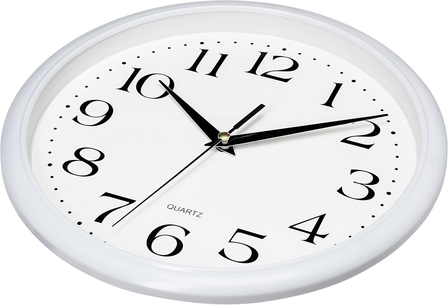 Yellow Wall Clock 10 inch Silent Non Ticking Battery Operated Quartz Easy to Read Round Classroom Home Decor for Kids Playroom Baby Room Nursery Fun