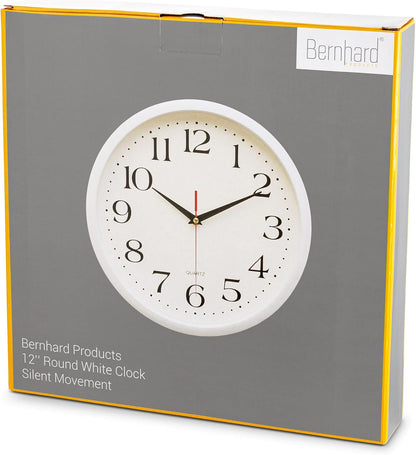 Yellow Wall Clock 10 inch Silent Non Ticking Battery Operated Quartz Easy to Read Round Classroom Home Decor for Kids Playroom Baby Room Nursery Fun