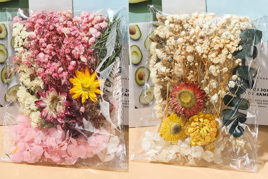 Real Dried Flowers for Crafts, Natural Dry Flowers Mixed Natural Pressed Flowers for Vase, Dried Florals for Crafts Dried Flowers for Resin, DIY Flower Dry Flowers for Decoration (Pink+Beige)