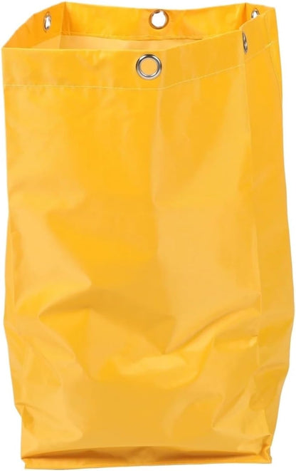Replacement Janitorial Cart Bag 2-Pack Yellow Heavy Duty Utility Cart Cleaning Bag for Janitorial Trolley Storage