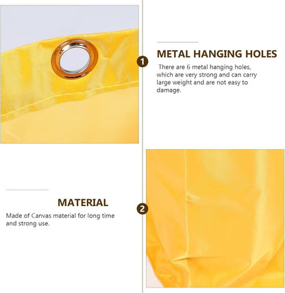 Replacement Janitorial Cart Bag 2-Pack Yellow Heavy Duty Utility Cart Cleaning Bag for Janitorial Trolley Storage