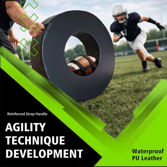 Football Training Tackle Wheel – Rolling Tackling Ring with Reinforced Handle – Durable Agility Equipment for Youth Skill Development & Field Drills