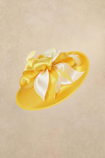 Derby Hats for Women Wide Brim Flower Feather Tea Party Fascinator | Large Flat Brim Design, Artificial Vivid Flower Detail, Wedding, Cocktail, Kentucky Race Hat, Breathable Material