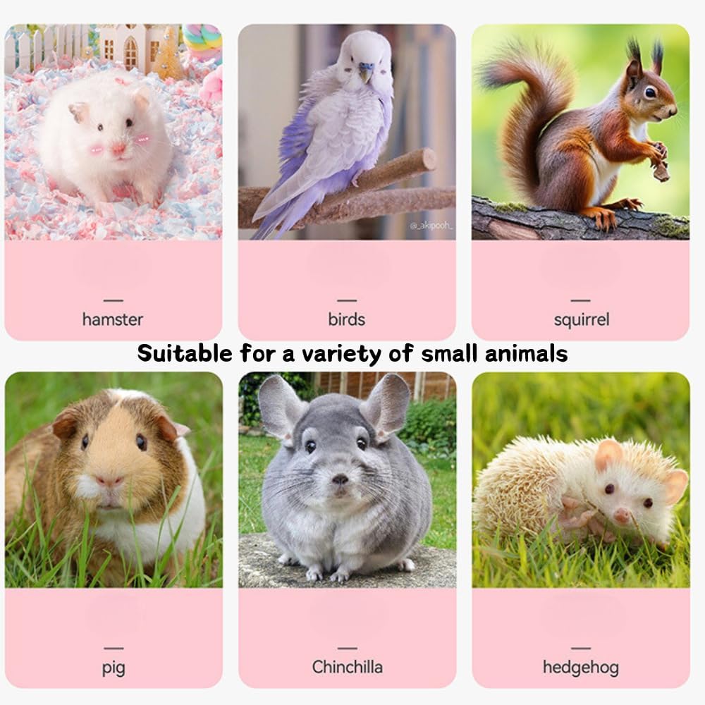 Small Animal Bedding, Bird Cozy Nesting Cotton Paper Material, Enhance Breeding Environment, Low Dust Odor Control for Birds Parrots Parakeets Guinea Pigs Rabbits Hamsters 0.92lb (Yellow and Purple)