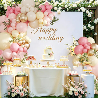 Pink and Yellow Balloon Arch Kit for Baby Shower Bridal Shower Decorations | 124Pcs Pastel Light Pink Yellow Sand White Gold Balloons， Bee Theme Wedding Gender Reveal Birthday Party Decorations