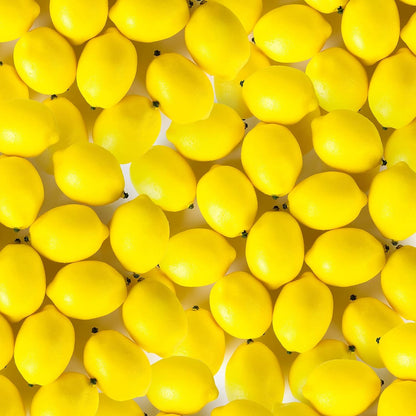 Summer Fake Lemon Fake Fruit Faux Yellow Lemon Decor Lifelike Simulation Artificial Fruit for Party Table Kitchen Vase Filler Wreath Garland Photography Decoration(3.1 x 2.1 Inch,60 Pcs)