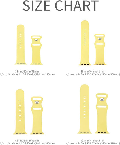 Sport Bands Compatible with Apple Watch Band 38mm/40mm/41mm/42mm/44mm/45mm/49mm Women Men,Soft Silicone Strap Compatible with iWatch Ultra2/Ultra Series10/9/8/7/6/5/4/3/2/1/SE Ginger Yellow