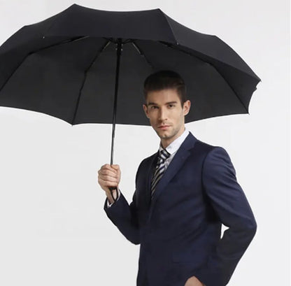 Windproof Umbrella Windproof Travel Umbrella - Compact, Light, Automatic, Strong and Portable - Wind Resistant, Small Folding Backpack Umbrella for Rain - Men and Women