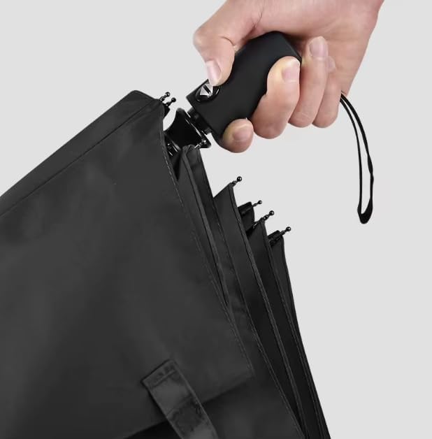 Windproof Umbrella Windproof Travel Umbrella - Compact, Light, Automatic, Strong and Portable - Wind Resistant, Small Folding Backpack Umbrella for Rain - Men and Women