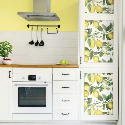 RMK11655WP Lemon Zest Yellow and White Peel and Stick Wallpaper