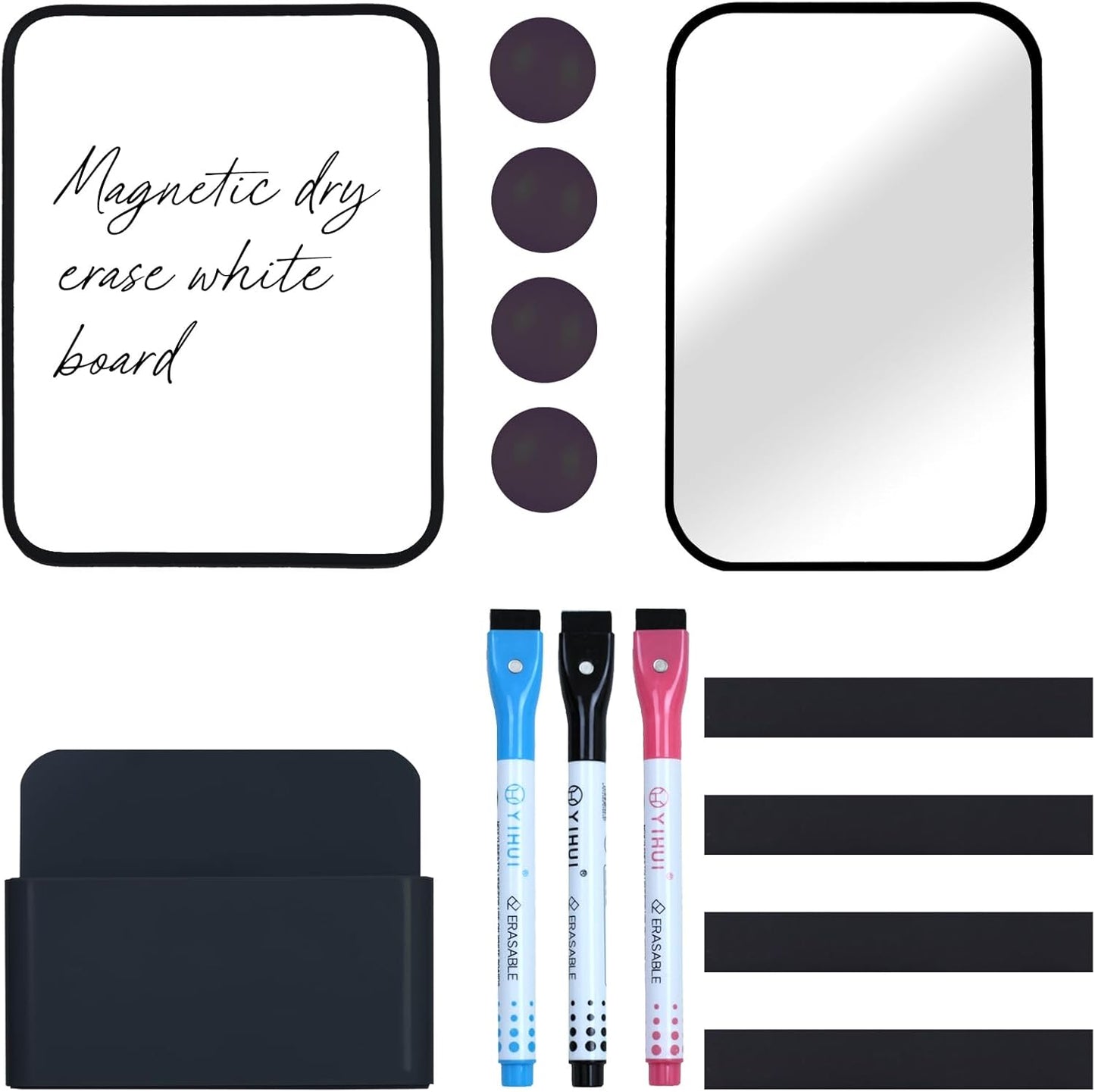 Magnetic Locker Marble Accessories Kit Pale Yellow Back to School Essentials Locker Organizer Supplies Include Mirror Whiteboard Pen Shelf Magnet Magnetic Buckle Back to School Essentials