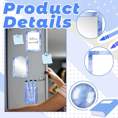 Magnetic Locker Marble Accessories Kit Pale Yellow Back to School Essentials Locker Organizer Supplies Include Mirror Whiteboard Pen Shelf Magnet Magnetic Buckle Back to School Essentials